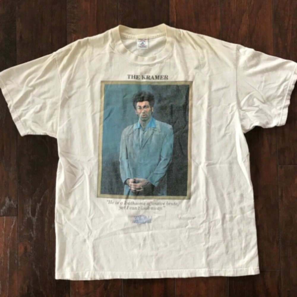 Vintage "The Kramer" T-Shirt 1993 Seinfeld Michael Richards TV Cosmo Kramer